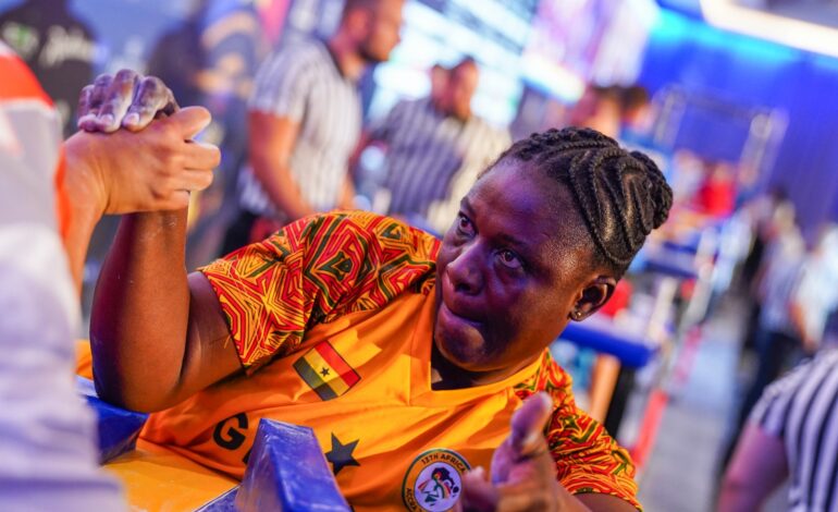  Armwrestling : Golden Grace grabs Ghana’s Gold at the World Armwrestling Championship in Moldova!